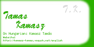 tamas kamasz business card